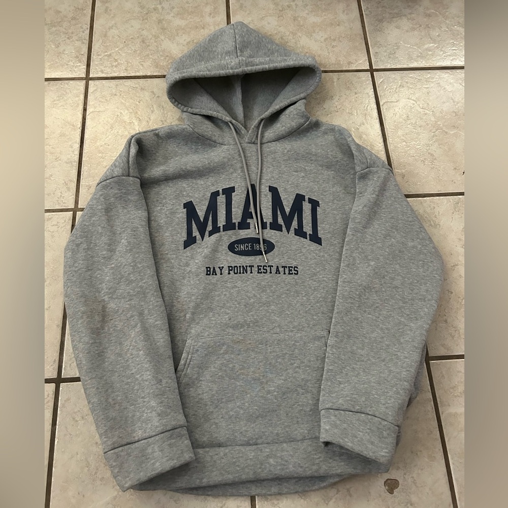 Miami Bay Point Estates Gray Hoodie